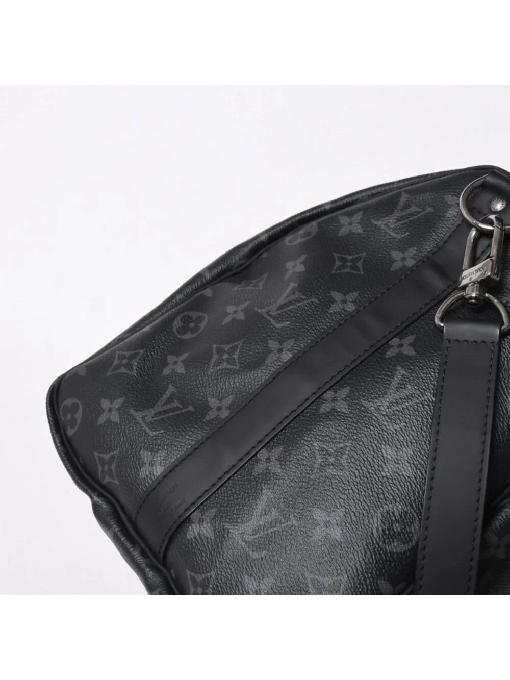 Louis Vuitton Keepall Bandouliere 45 Monogram Eclipse Canvas Black Leather